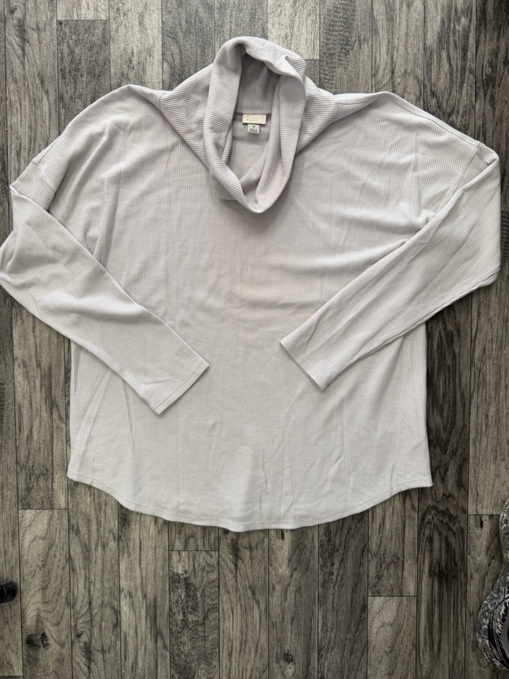 a new day Light Gray waffle Hooded Pullover Sweater